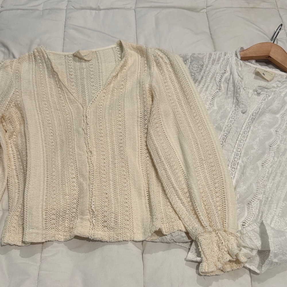 Chic Cream Button Down Women's Top